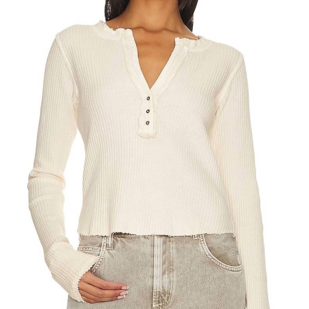 Free people colt waffle thermal size large like new
